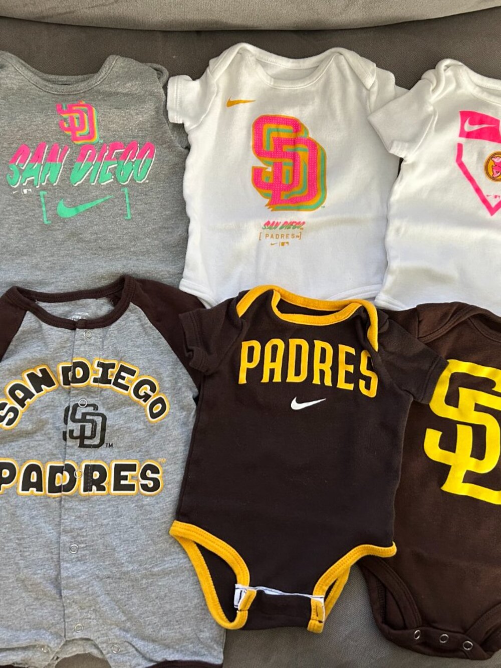 Padres Baseball Baby Bodysuit & Romper Bundle